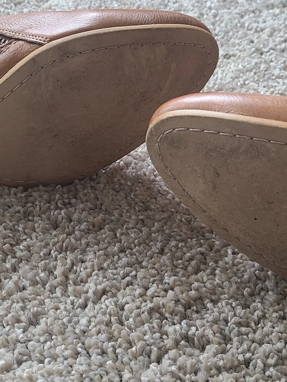 SILENT D Women's Tan Leather Zip Ankle Booties SIZE 8